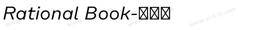 Rational Book字体转换 Rational Book字体转换